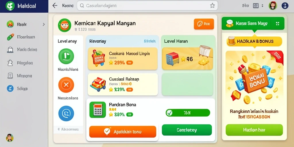 Kompetisi seru dengan pemain lain secara online.