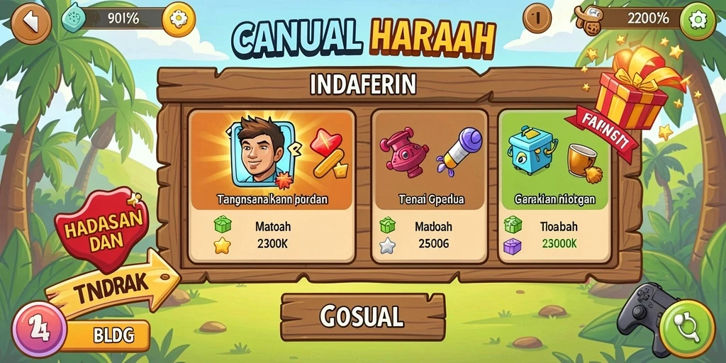 Tangkapan layar memperlihatkan suasana permainan yang penuh warna.